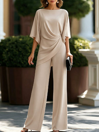 Gabriela | Ensemble de Blouse Drapée et Pantalon Large