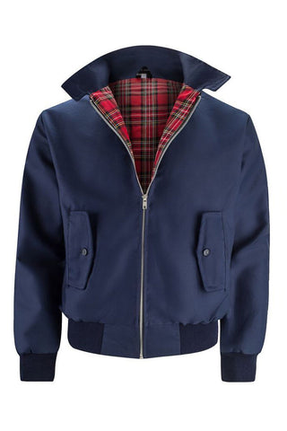 Veste Harrington Classique pour Hommes à Doublure Tartan