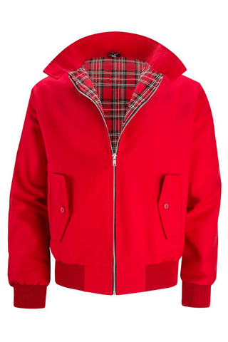 Veste Harrington Classique pour Hommes à Doublure Tartan
