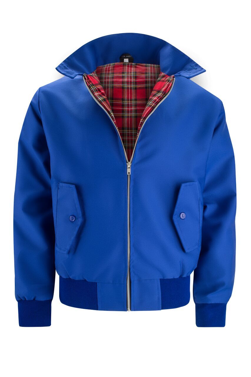Veste Harrington Classique pour Hommes à Doublure Tartan