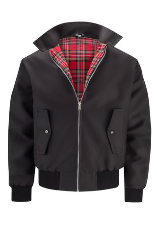 Veste Harrington Classique pour Hommes à Doublure Tartan