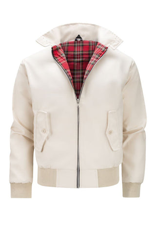 Veste Harrington Classique pour Hommes à Doublure Tartan