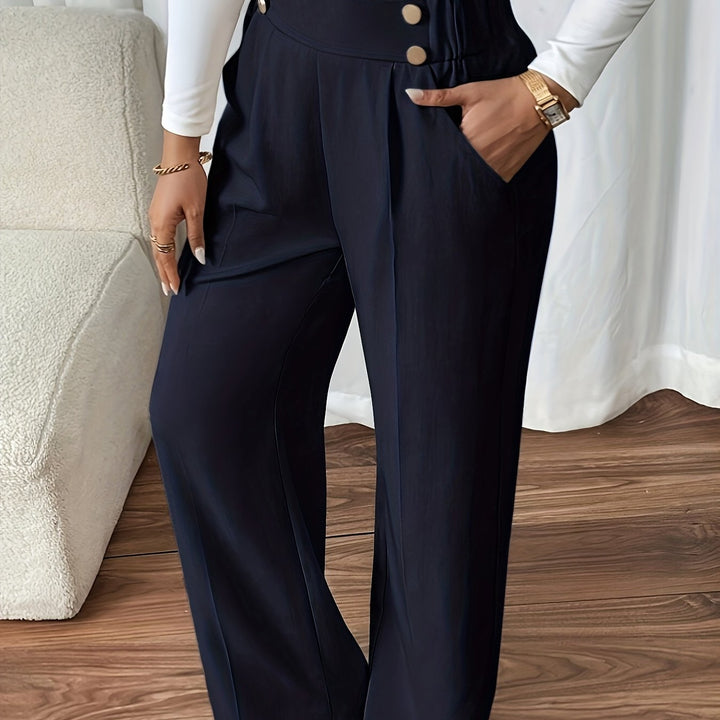 Pantalon tailleur droit à l&