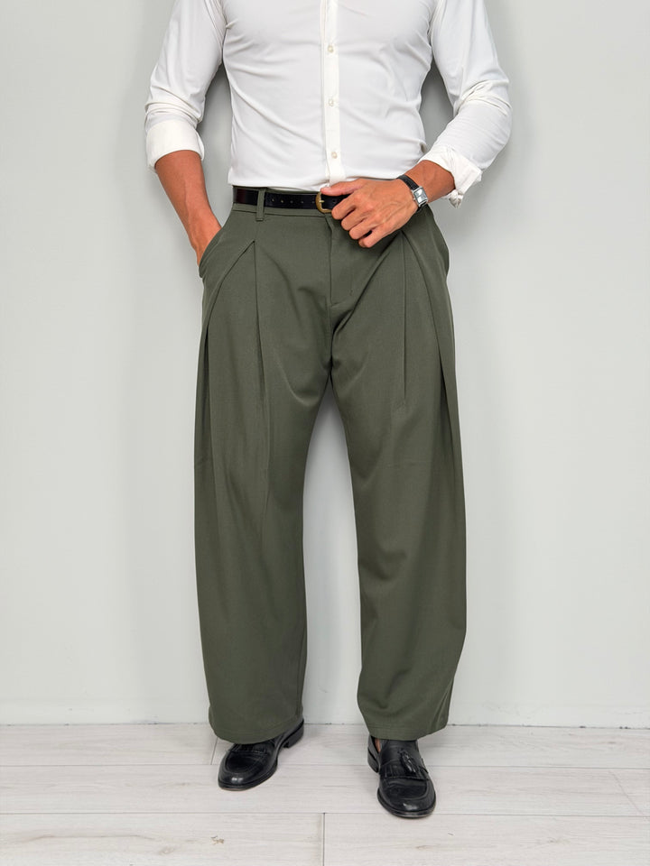 PANTALONS CLUB À JAMBES AMPLIES - POCHETTE ARRIÈRE