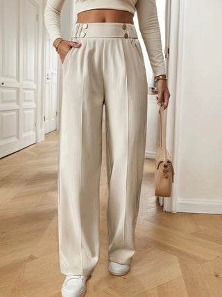 Pantalon tailleur droit à l&