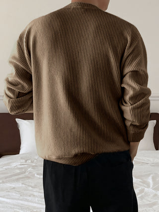 PULL CÔTELÉ OVERSIZE HOMME