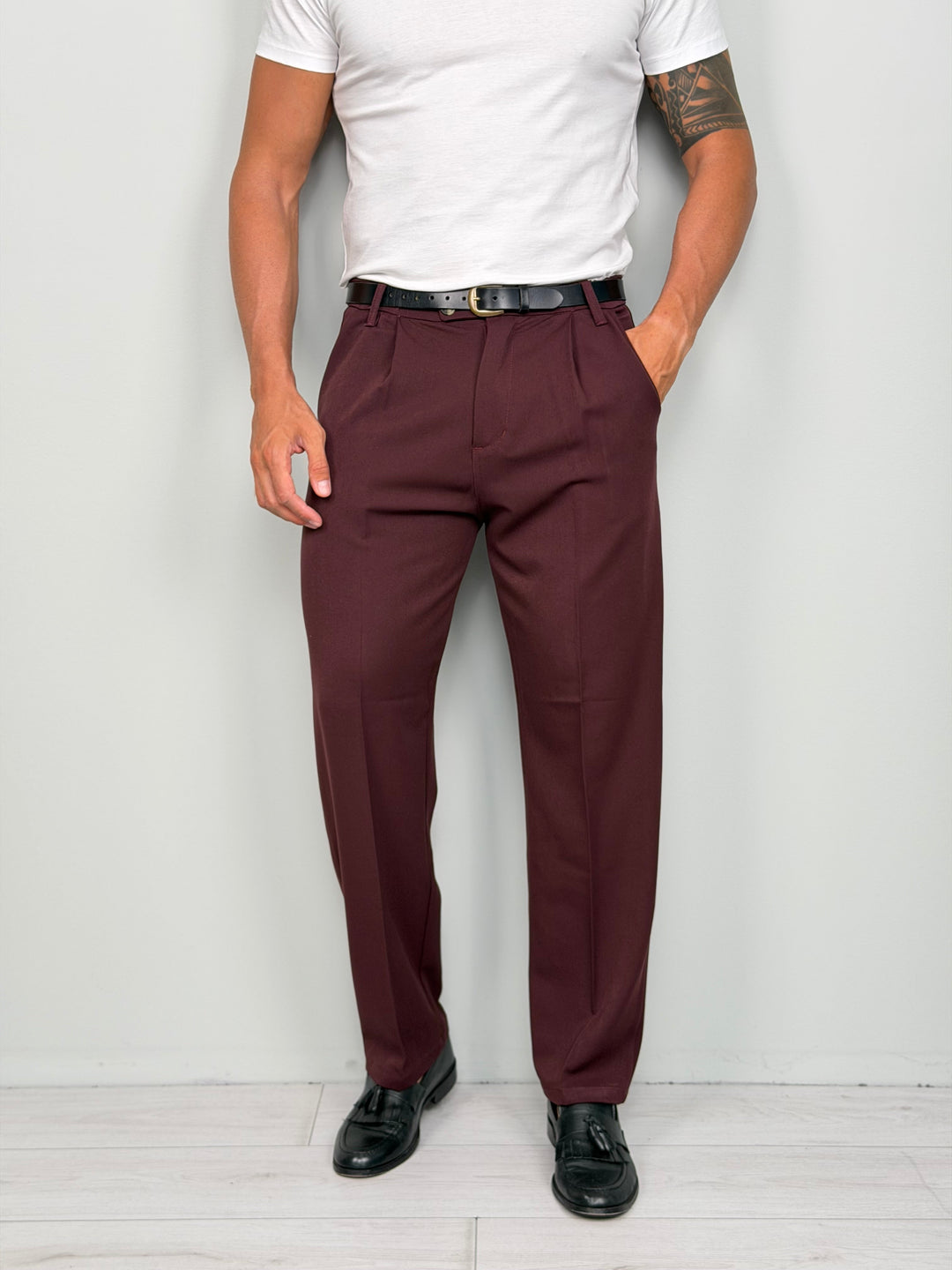 PANTALONS LARGE - POCHETTE ARRIÈRE