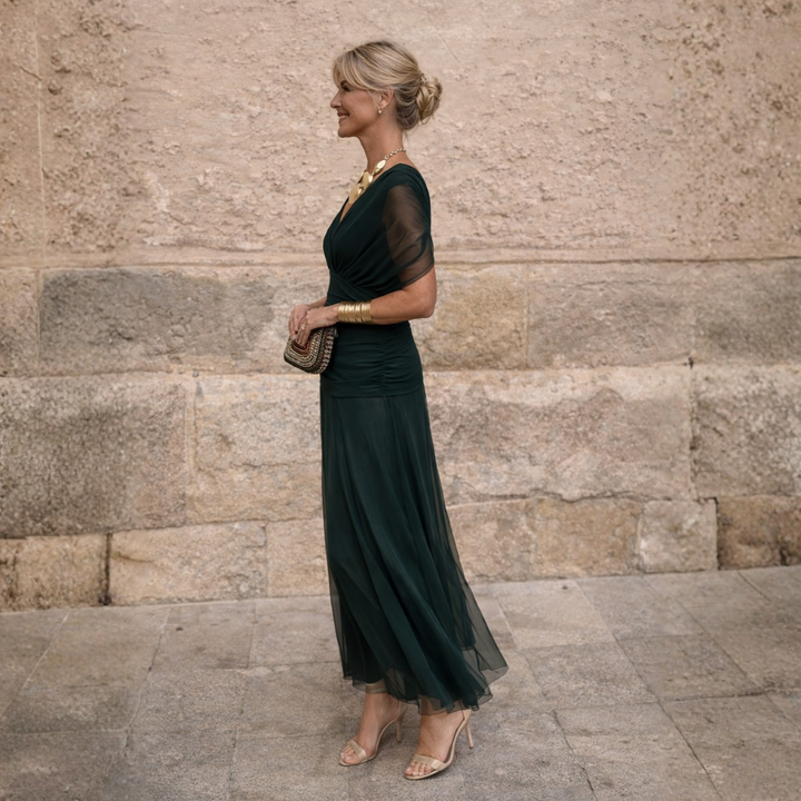 Mikaela | Robe Maxi à Épaules Dégagées