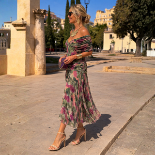 Mikaela | Robe Maxi à Épaules Dégagées