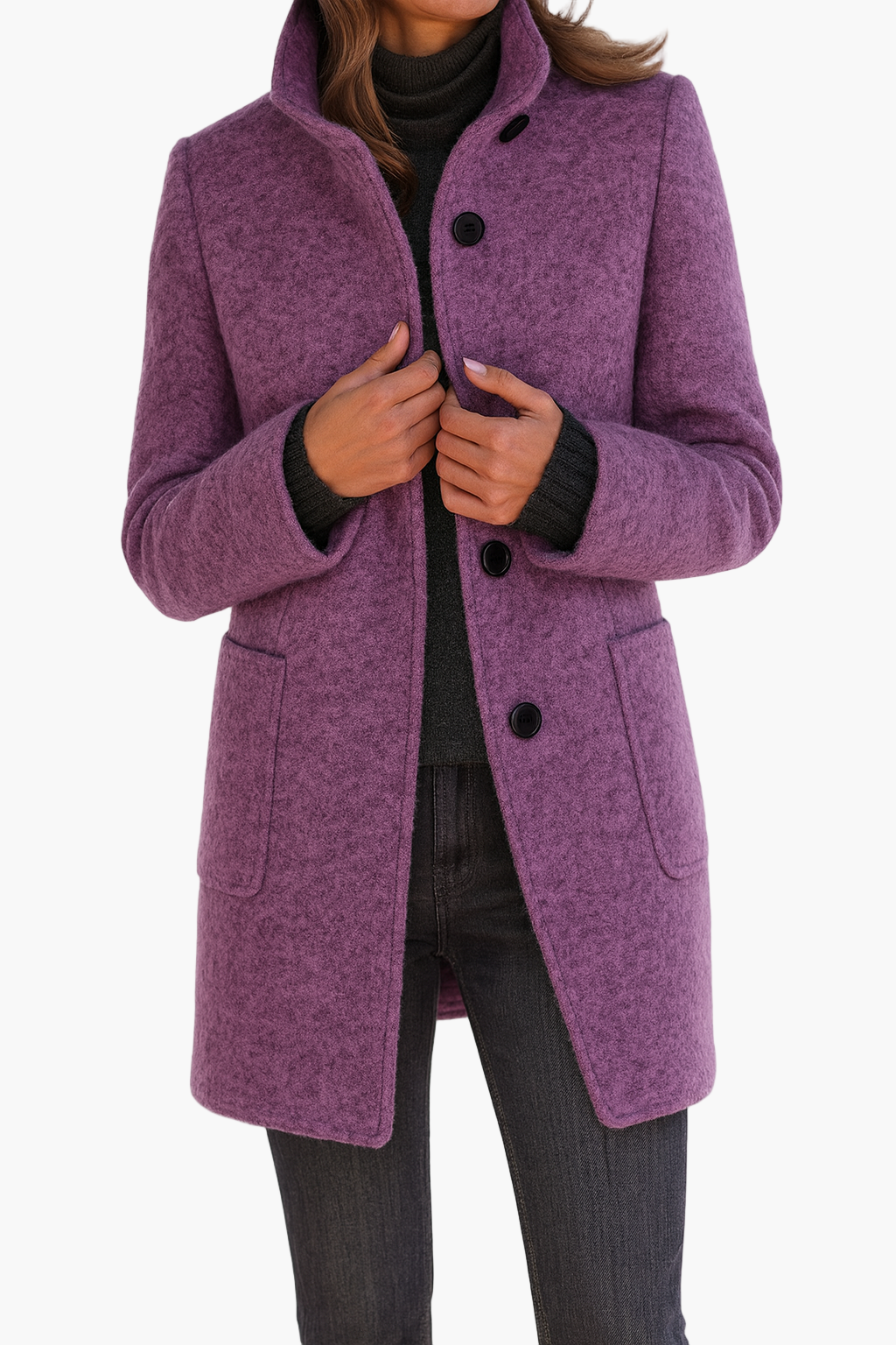 Manteau pour femmes - Coupe élégante et boutons classiques