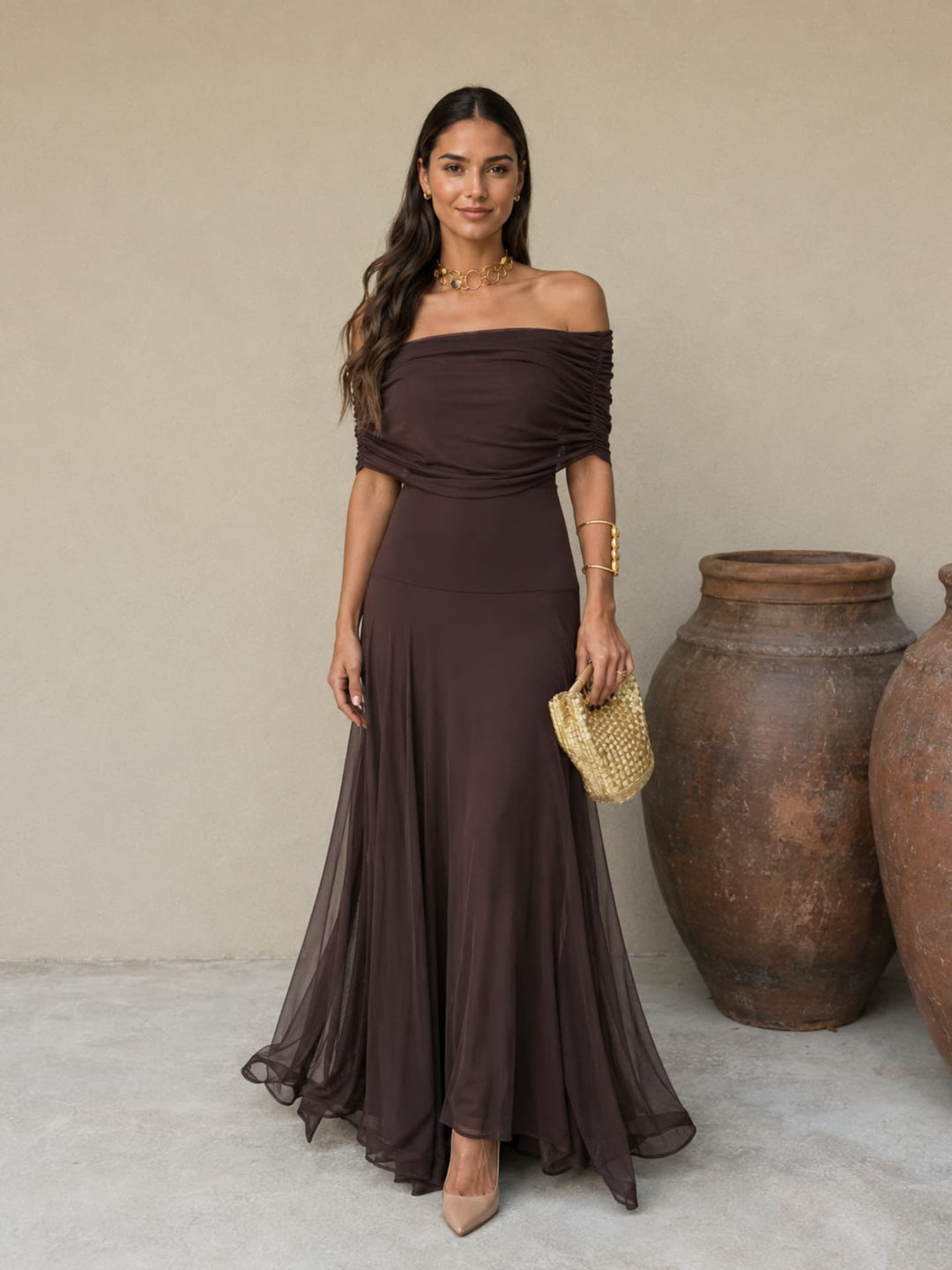 Robe Toledo en couleur marron