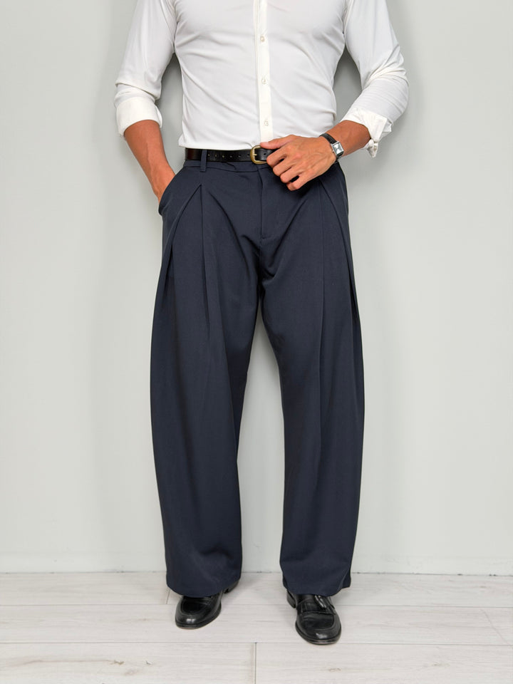 PANTALONS CLUB À JAMBES AMPLIES - POCHETTE ARRIÈRE