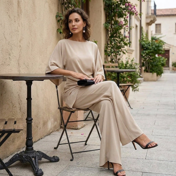 Gabriela | Ensemble de Blouse Drapée et Pantalon Large