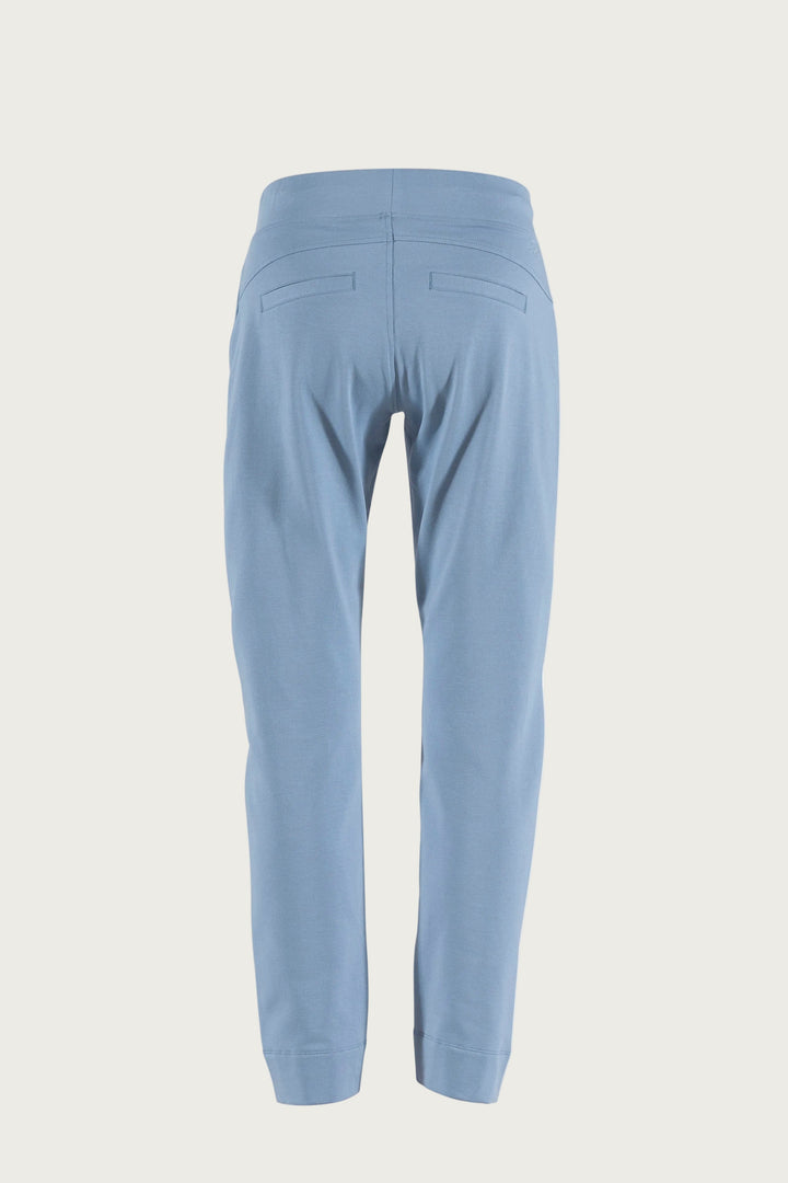 Pantalon Droit Stretch à Taille Élastiquée