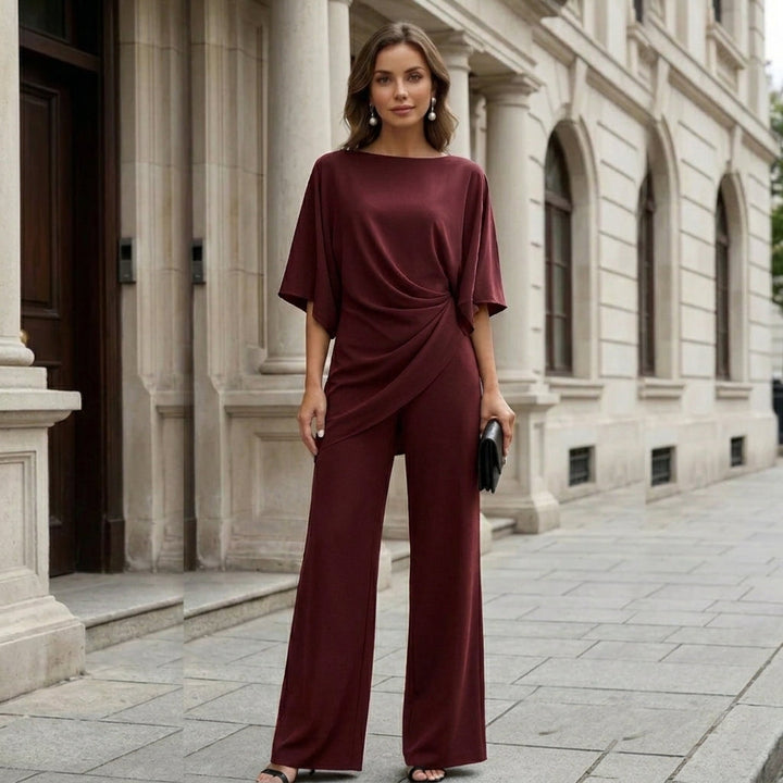 Gabriela | Ensemble de Blouse Drapée et Pantalon Large