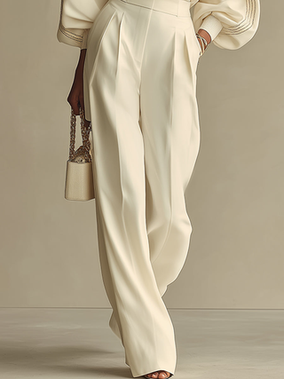 ENSEMBLE PULL ET PANTALON ÉCRU