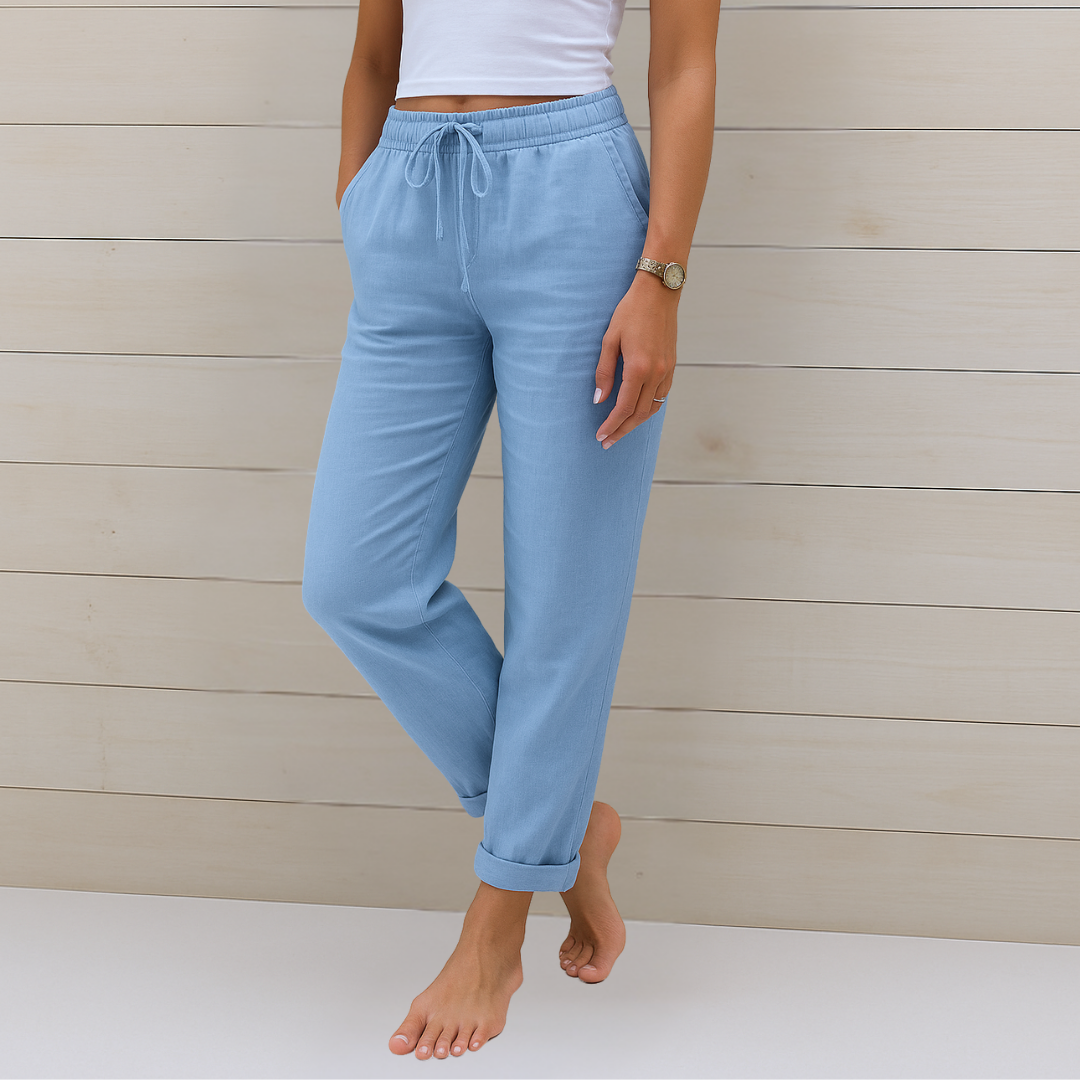 Pantalons extensibles en lin respirant de qualité supérieure