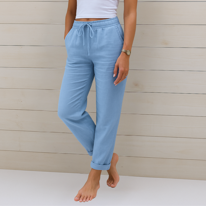 Pantalons extensibles en lin respirant de qualité supérieure