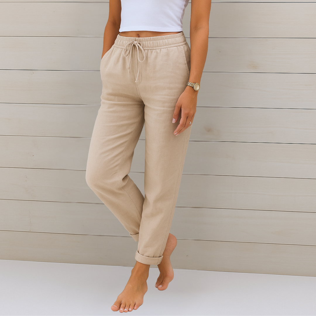 Pantalons extensibles en lin respirant de qualité supérieure