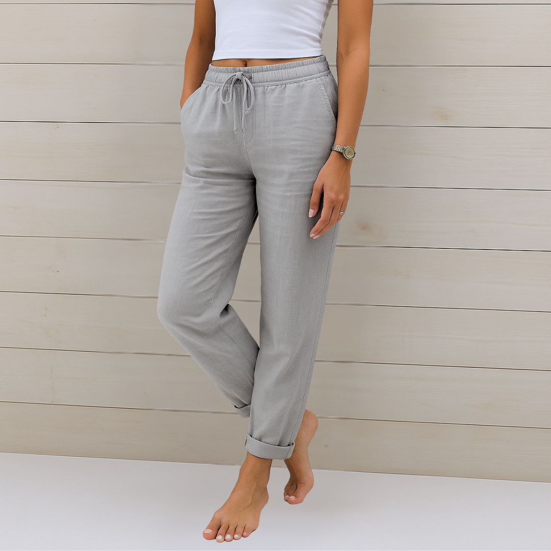 Pantalons extensibles en lin respirant de qualité supérieure