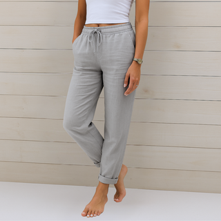 Pantalons extensibles en lin respirant de qualité supérieure