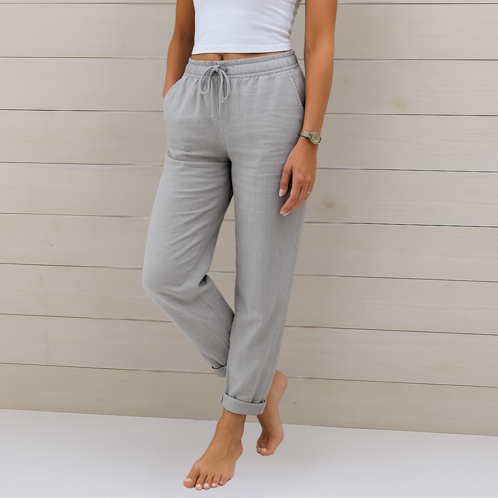 Pantalons extensibles en lin respirant de qualité supérieure