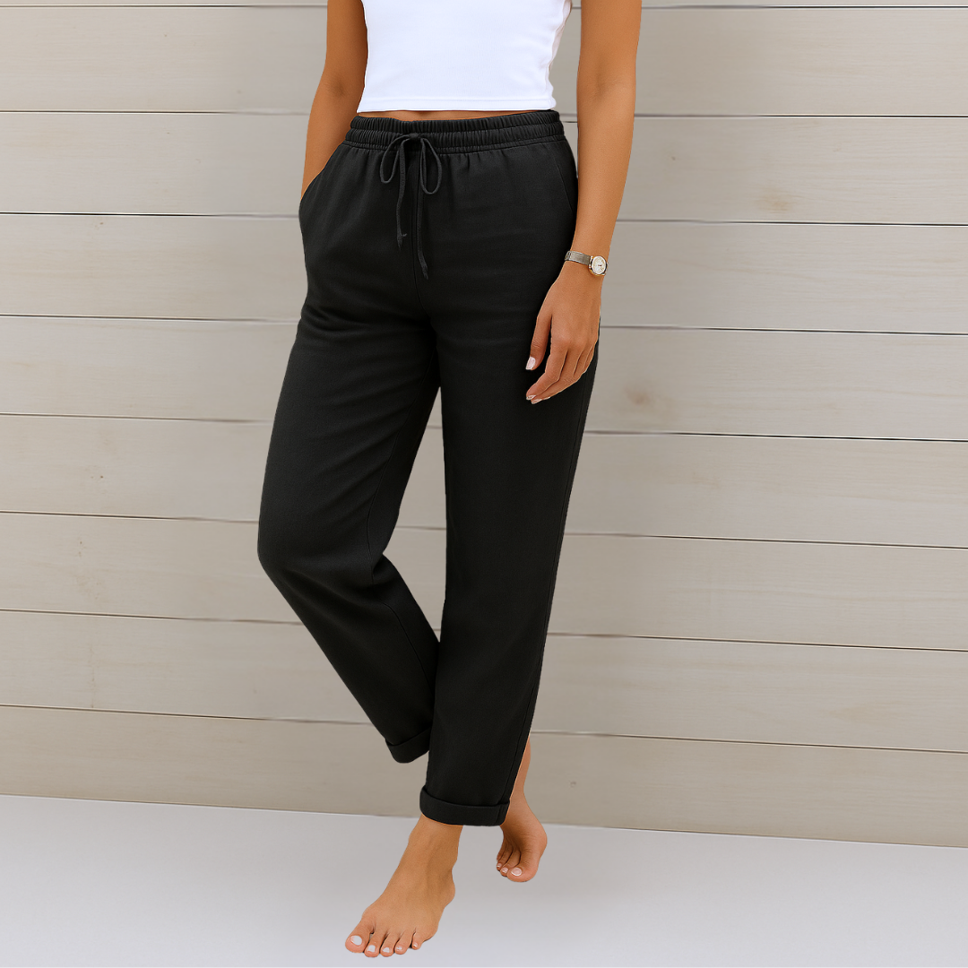 Pantalons extensibles en lin respirant de qualité supérieure