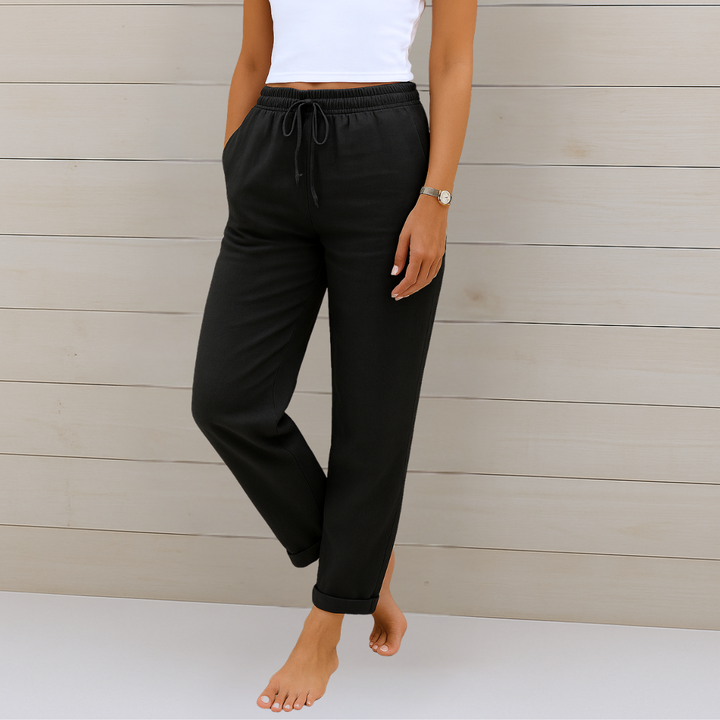Pantalons extensibles en lin respirant de qualité supérieure