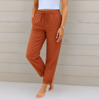 Pantalons extensibles en lin respirant de qualité supérieure