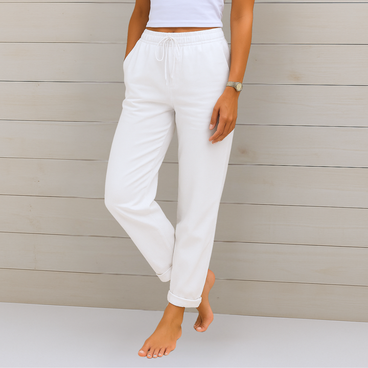 Pantalons extensibles en lin respirant de qualité supérieure