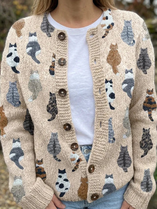 Moxley | Veste en tricot vintage à motifs floraux