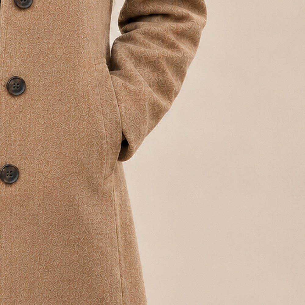Greta · Manteau en tissu avec écharpe offerte