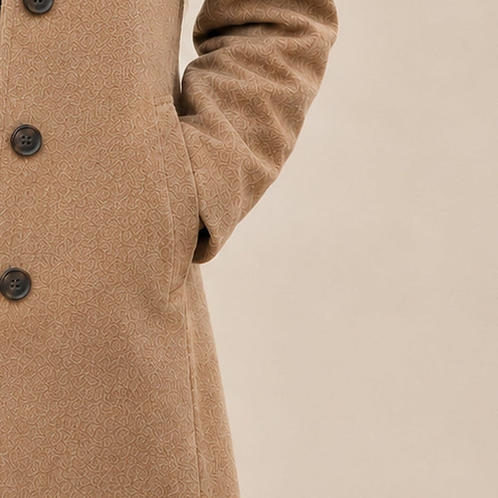 Greta · Manteau en tissu avec écharpe offerte
