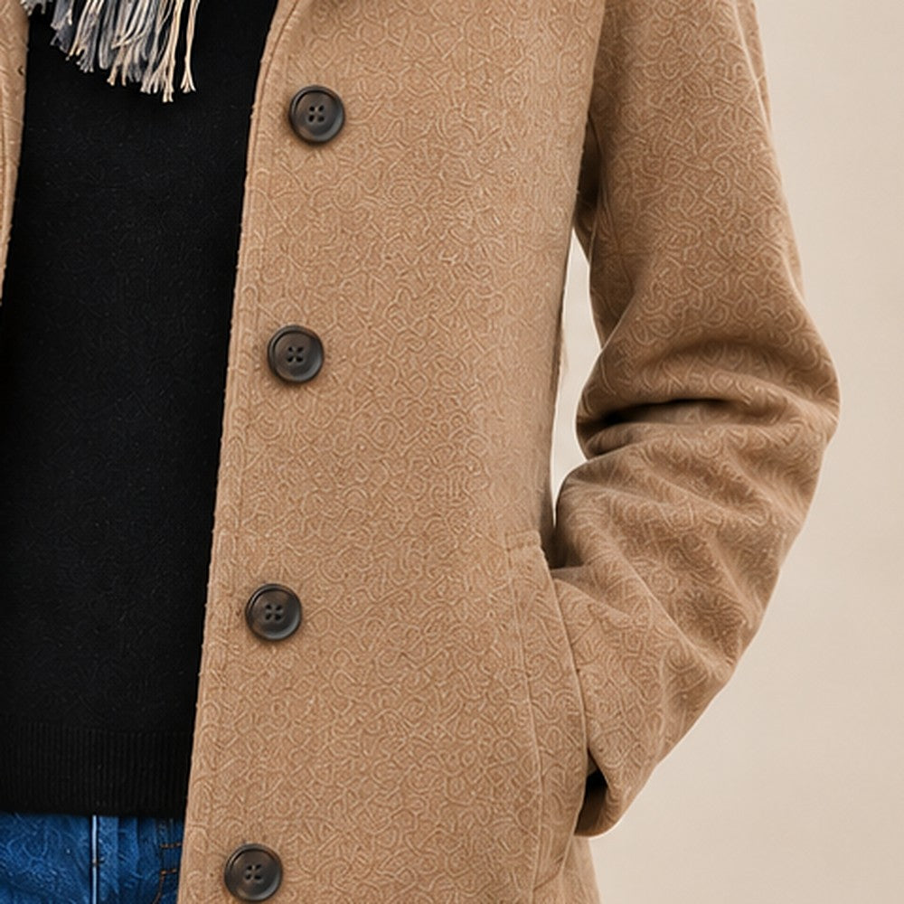 Greta · Manteau en tissu avec écharpe offerte