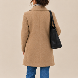 Greta · Manteau en tissu avec écharpe offerte