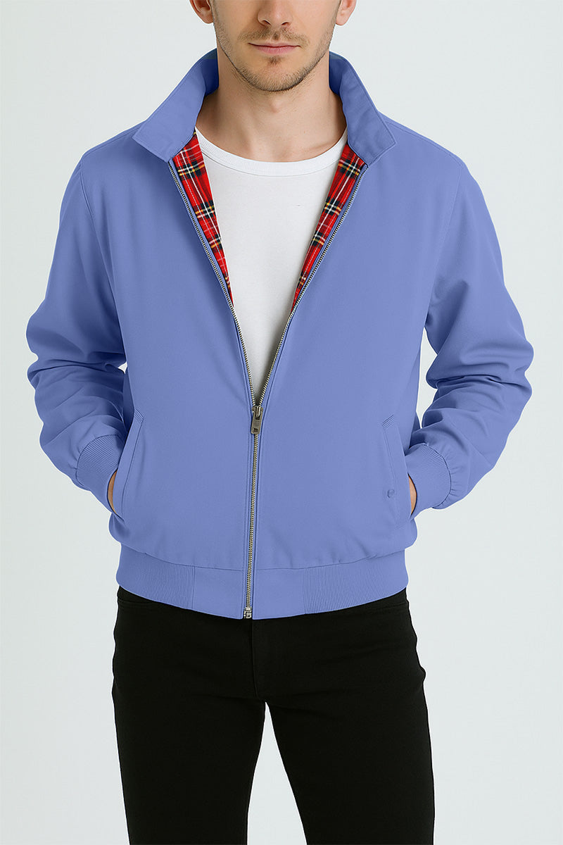 Veste Harrington Classique pour Hommes à Doublure Tartan