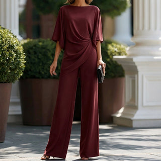 Gabriela | Ensemble de Blouse Drapée et Pantalon Large